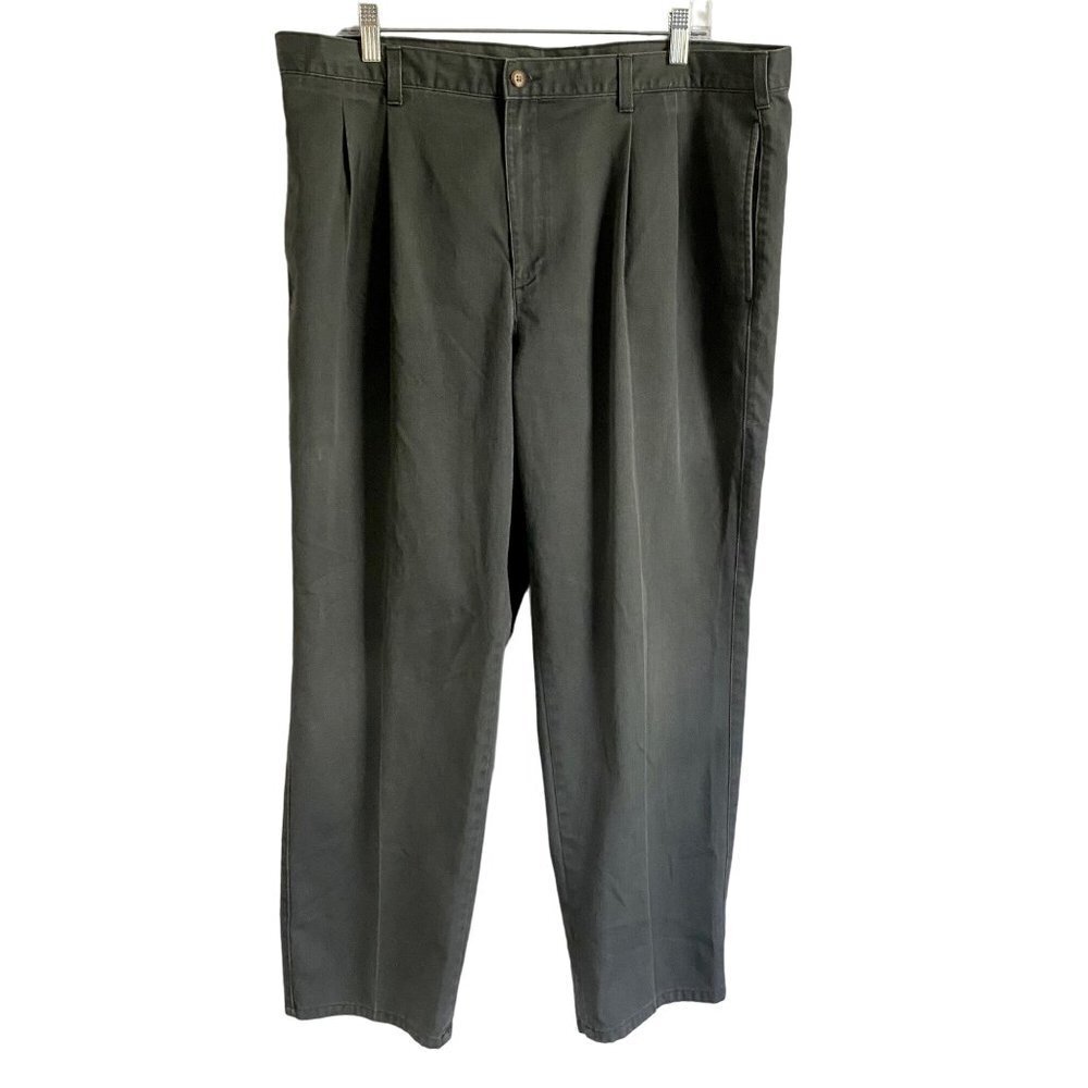 Bill Blass Casuals Cotton Green Khaki Pants 40 x 30